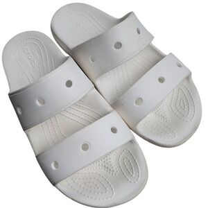 Crocs Classic Sandal White Lightweight Unisex Slip On Size Men 6 Women 8